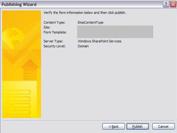 publishing wizard