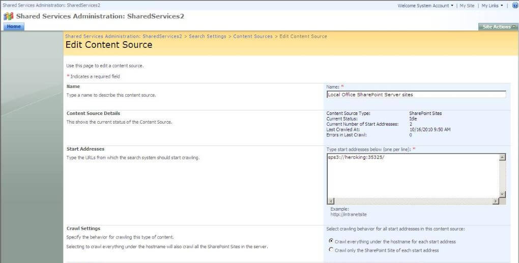 edit content source