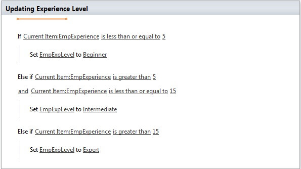 updating experience level