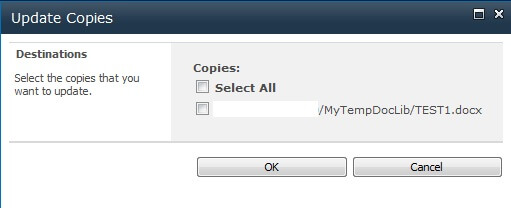 update copies