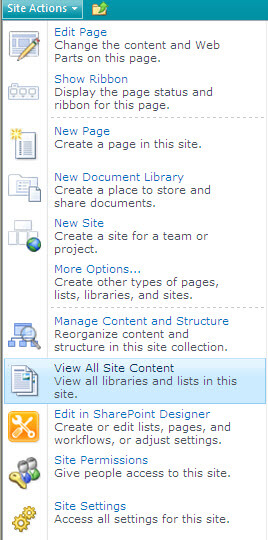 view all site content
