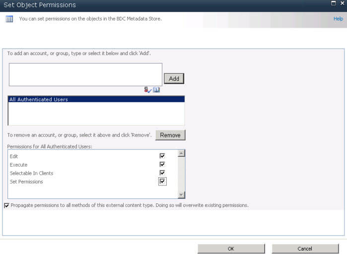 set object permissions