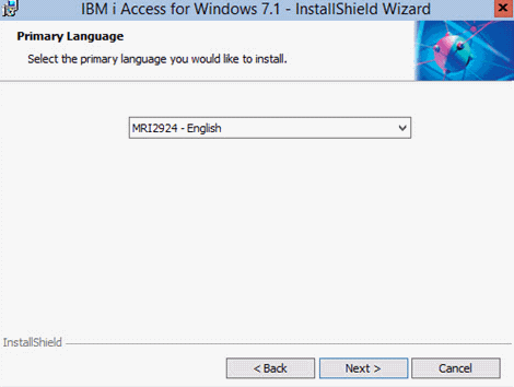Select primary language