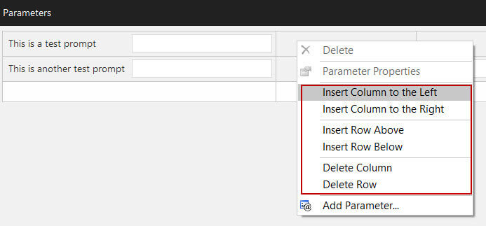 Add columns or rows