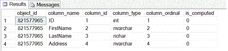 Captured Columns After Drop