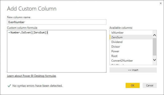 Sample code for the Number.IsEven function