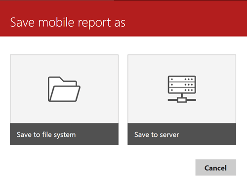 save mobile report