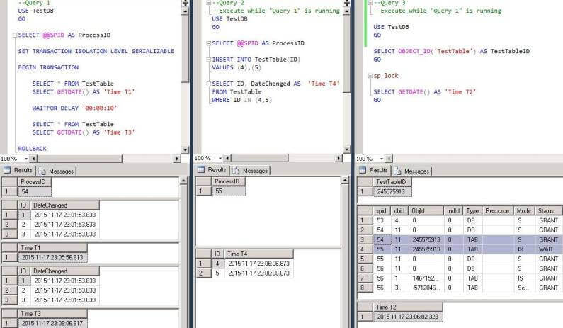 USE TestDB