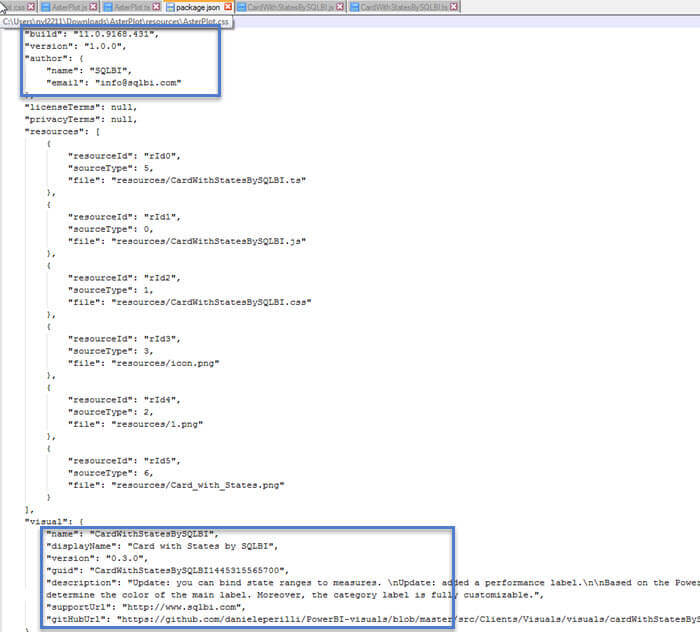json file