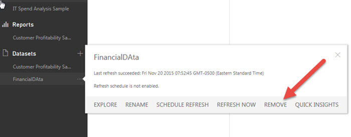 remove Dataset