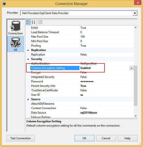 Configure ADO.NET