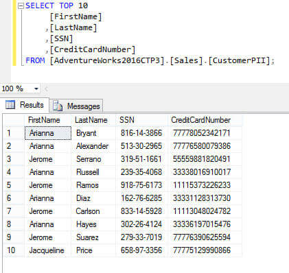 Reading encrypted data