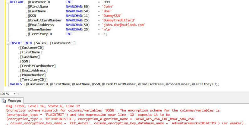Insert into SSMS