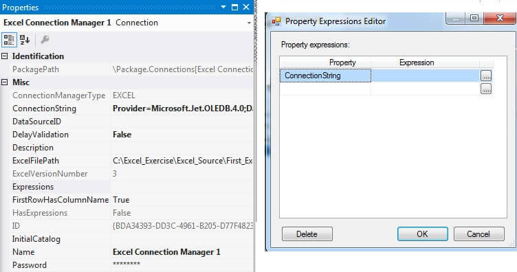 Connection Properties Expression