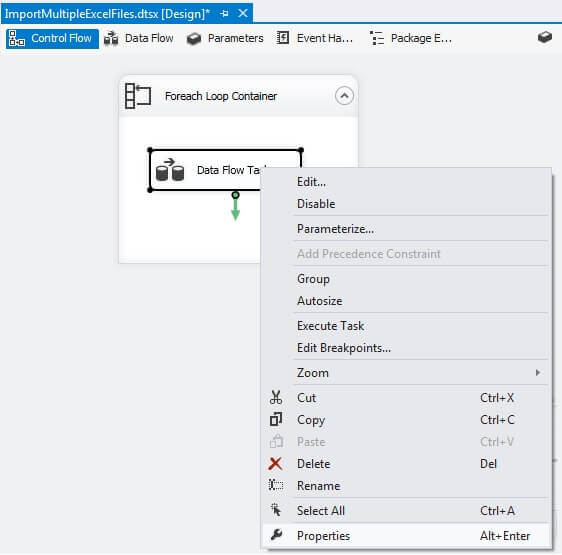 Data Flow Task Properties