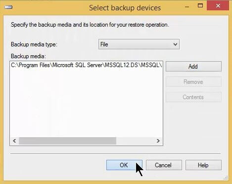 Select backup devices