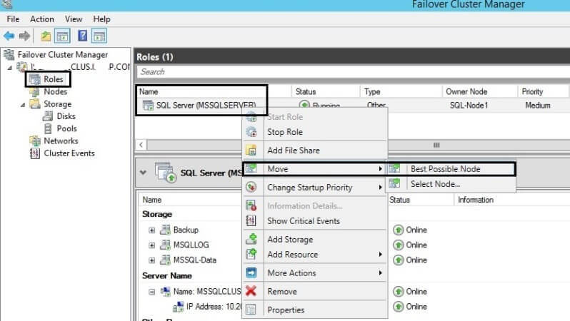 FCM Failover testing