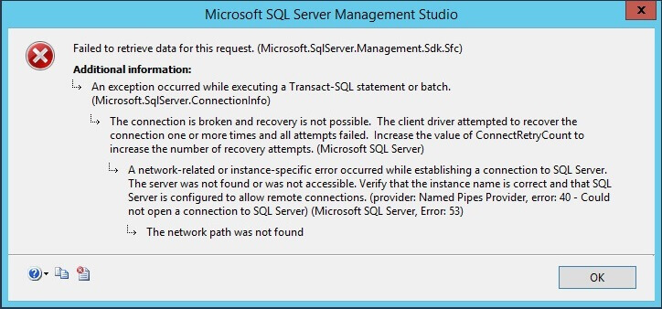 connection error