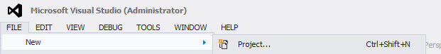 Create a new Project in the SQL Server Data Tools for Visual Studio