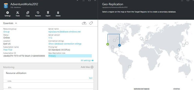SQL Azure Geo Replication Configuration and Testing
