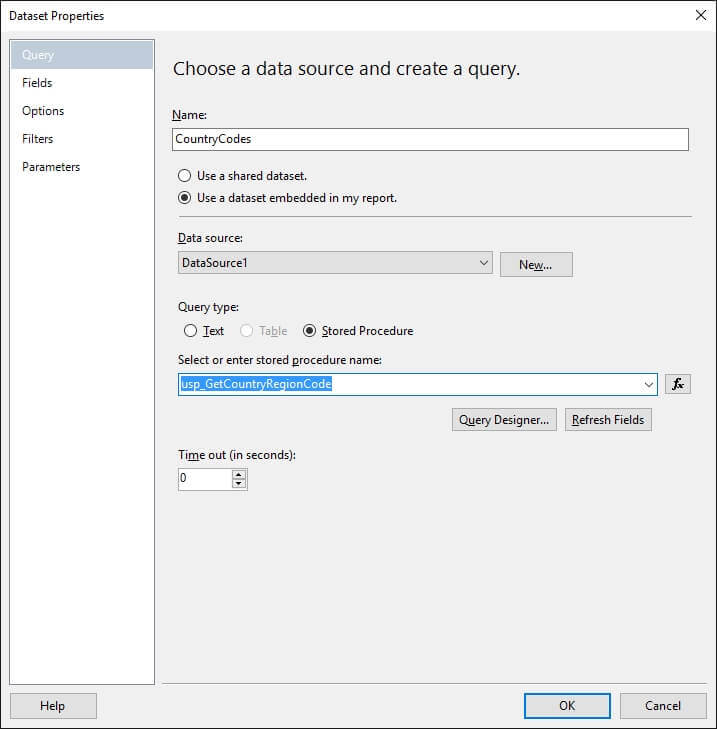Setting up CountryCodes Dataset.
