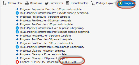 Review the SSIS Task Elapsed Time
