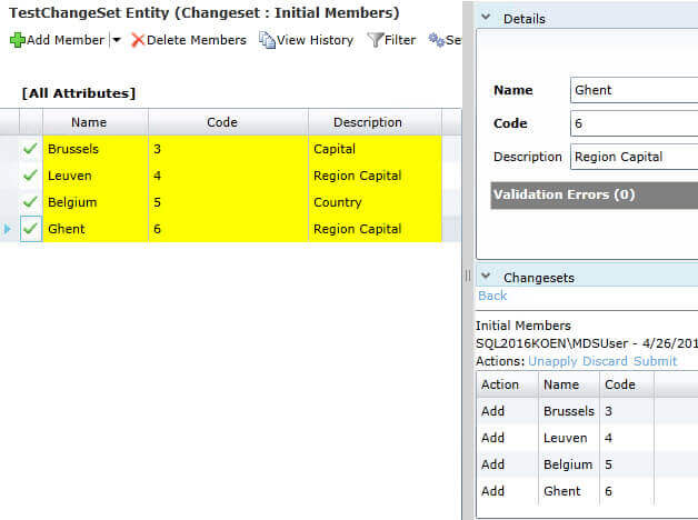 More changes in SQL Server Master Data Services