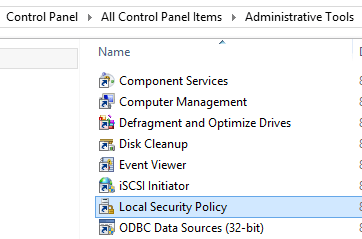 Windows Local Security Policy
