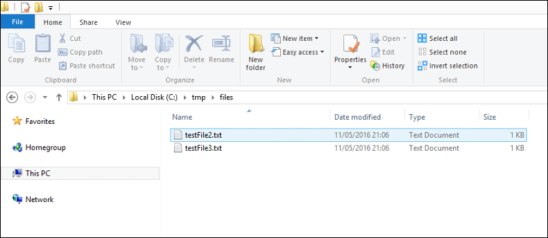 Output directory after export