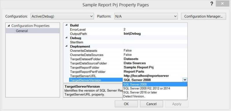 TargetServerVersion
