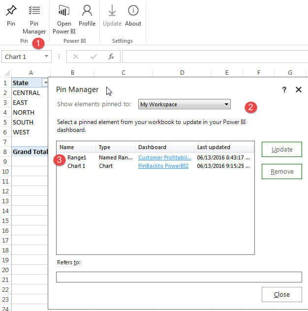 Manage Pinned Items in Pin Manager