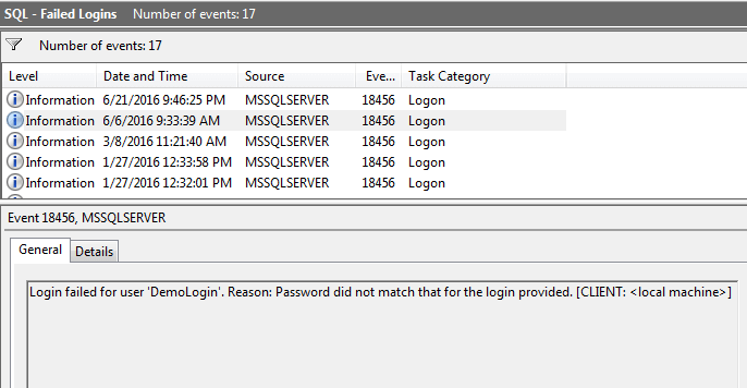 Quickly Find Failed SQL Server Logins Using the Windows Event Log
