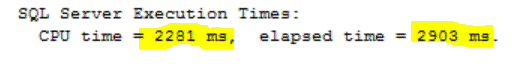 DBCC CHECKDB run on SQL Server 2014 to calculate the CPU and Elapsed Time