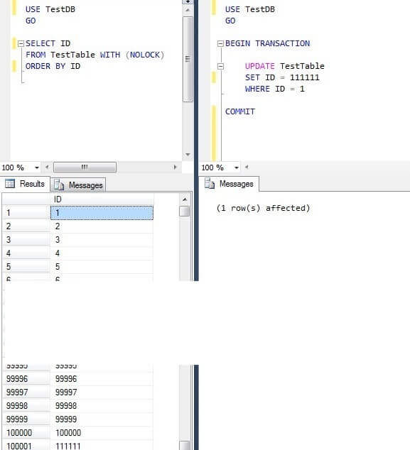example of reading the same row twice in the same SELECT statement