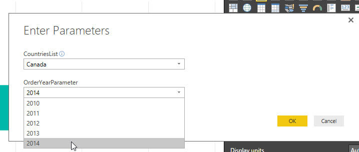 Edit Parameters in Power BI