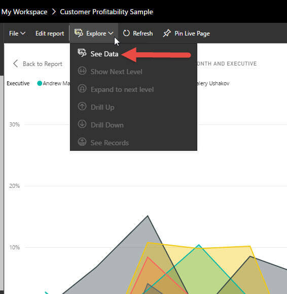 Explore See Data functionality in Power BI