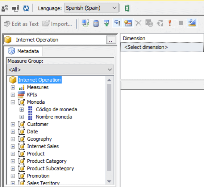 Browse the for the SQL Server Analysis Services Tabular Model in Management Studio