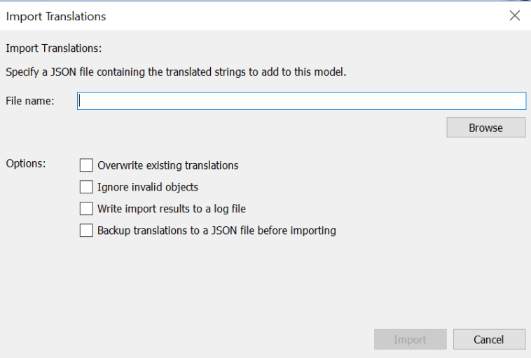 Import Translation for the SQL Server Analysis Services Tabular Model