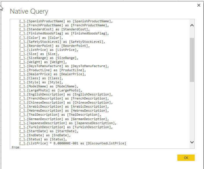 right clicking on the Applied Step for the customer calculated column displays an updated query with the 80% applied to the query