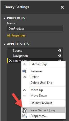 View Native Query in Power BI