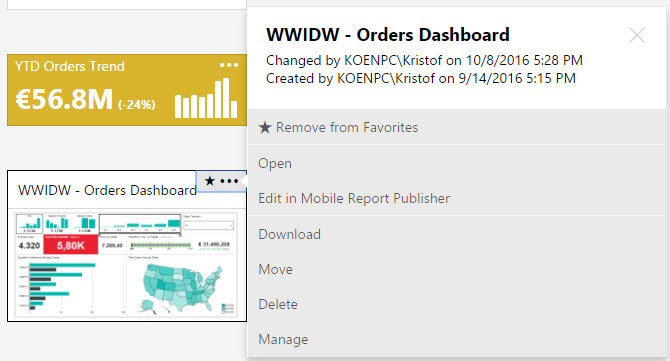 Mobile Report Context Menu in SSRS