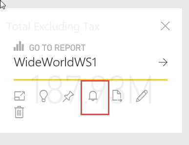 Setup Alert in PowerBI