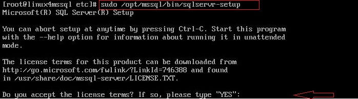 run configuration file sqlservr-setup