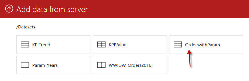 choose shared data set