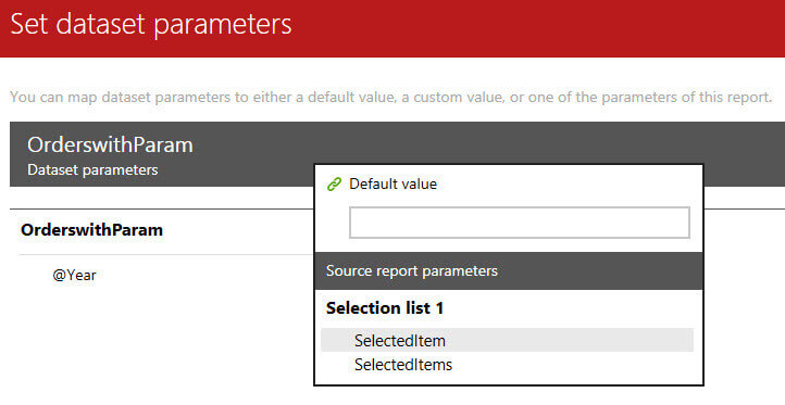 parameter menu