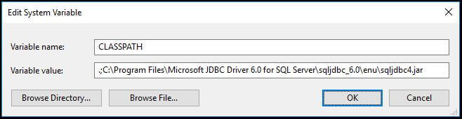 Edit Existing Classpath Value
