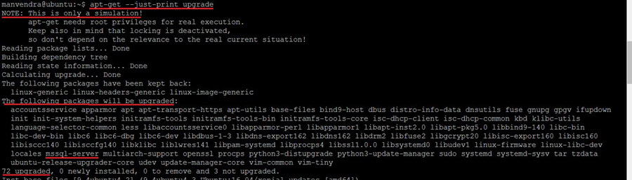 check updates of sql server