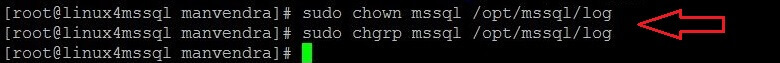change owner and group to mssql user