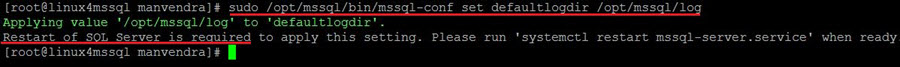 set default log file location