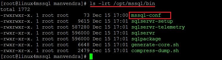 check mssql-conf file